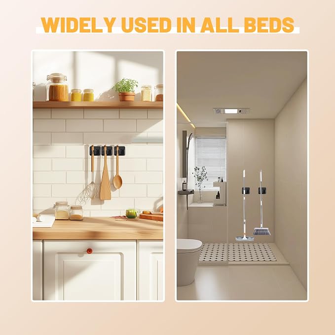 6 Pack Mop and Broom Holder Wall Mount - Image 5