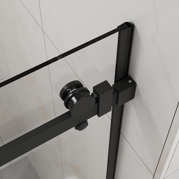 Frameless Sliding Bathtub Door 60" W x 58" H, 1/4" Clear Tempered Glass - Image 8