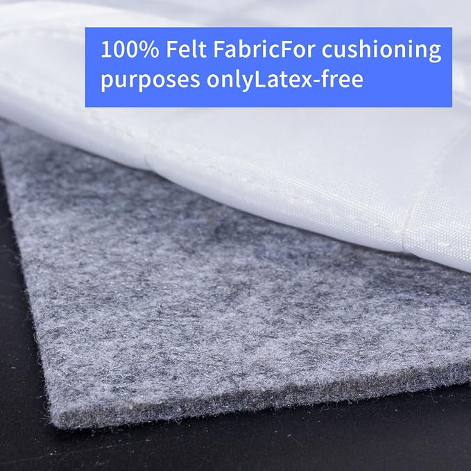 Extra Large Area Rug Cushioned Carpet Pad, 6x9 Ft, Thick Felt Pad - Image 4