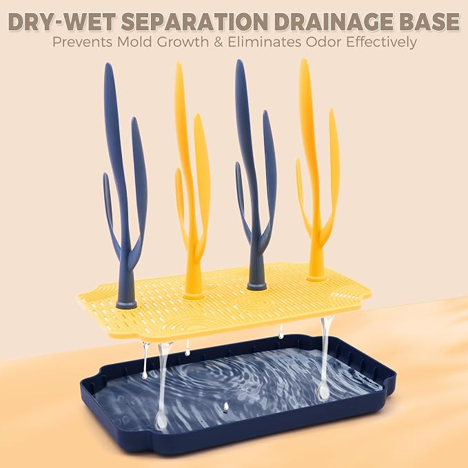 Baby Bottle Drying Rack with Tray – Space Saving Bottle Organizer & Drying - Image 5