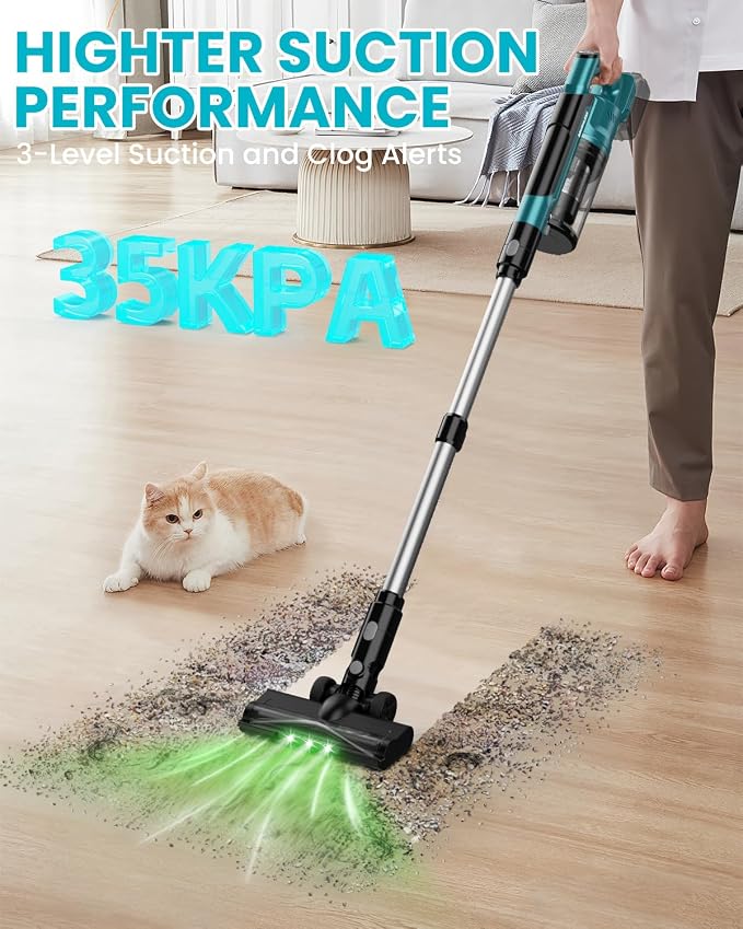 Cordless Vacuum Cleaner for Makita 18V Battery, 7-in-1 Lightweight Stick Vacuum - Image 2