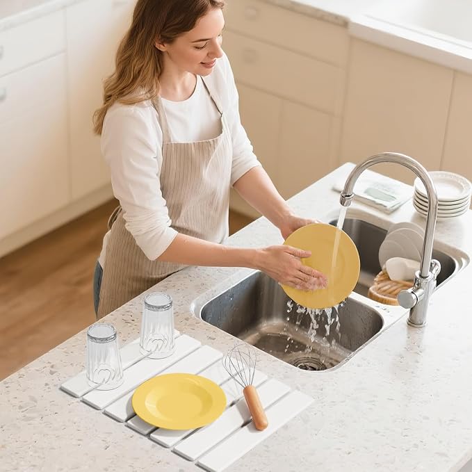 Large Stone Dish Drying Mats for Kitchen Counter, 15.5“x 11.8”, Eco-Friendly - Image 2
