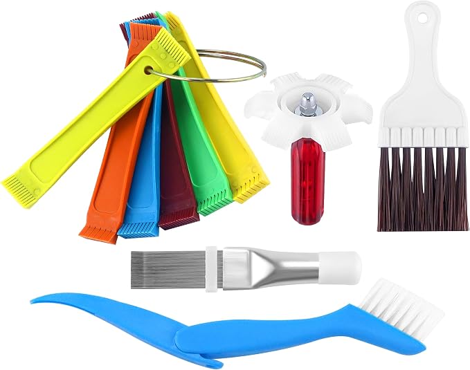 AMI PARTS 5 PCS Air Conditioner Fin Cleaner Set Include 3 Different Air by AMIPARTS