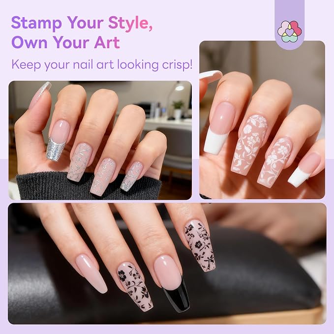 SAVILAND Nail Stamping Gel Polish Kit: 6 Colors Nail Stamping Polish Gel - Image 4