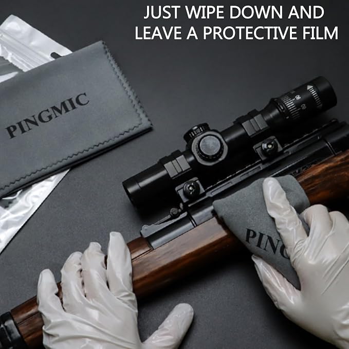 PINGMIC 2/5 Pack Silicon Gun Cleaning Cloth, Lint-Free Microfiber Gun Cloth - Image 4