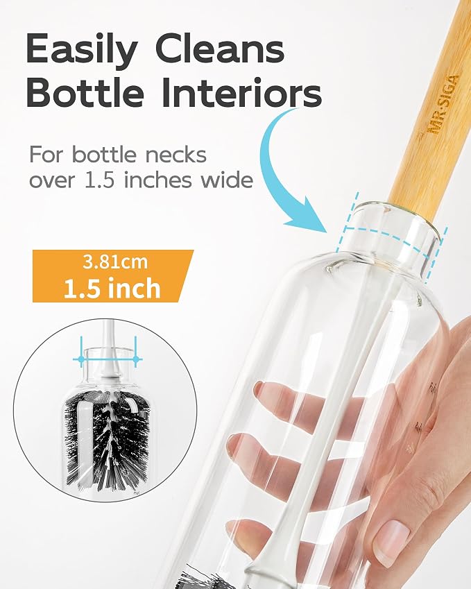 MR.SIGA Water Bottle Brush, Long Handle Bottle Brush - Image 5