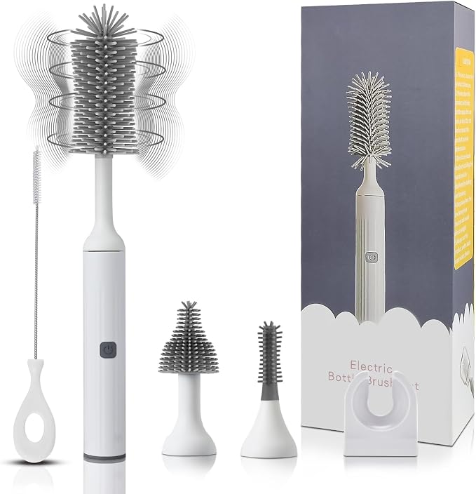 Electric Cleaning Brush with USB Rechargeable Electric Bottle Brush Cleaner and by Augensterm