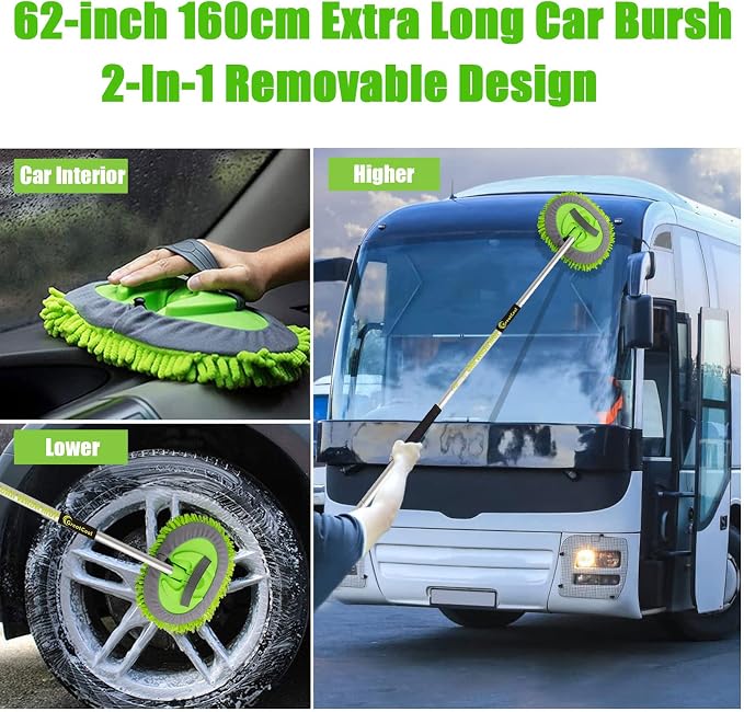 62" Car Wash Brush Mop Kit - Image 3