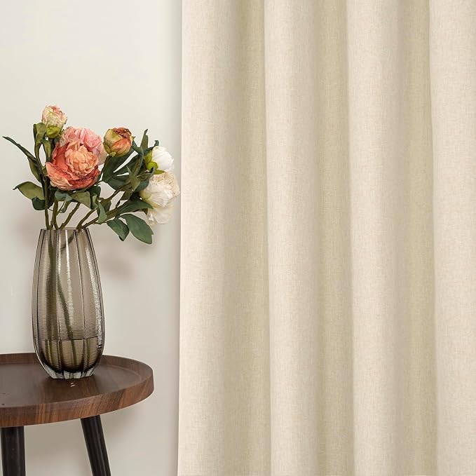 YoungsTex Natural Linen 100% Blackout Curtains - Image 8