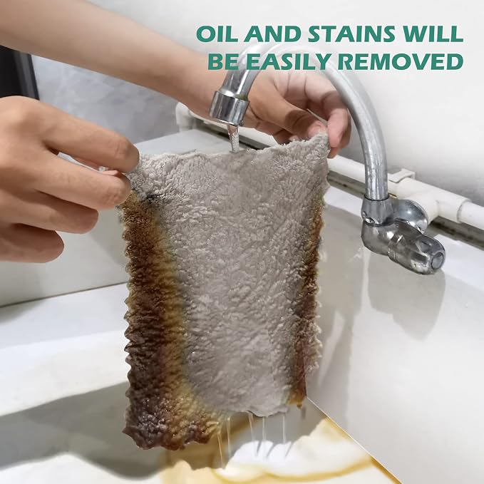 UMANI 12 Pack Kitchen Dish Cloths, Ultra Soft Absorbent Quick Drying Dish Towels - Image 4