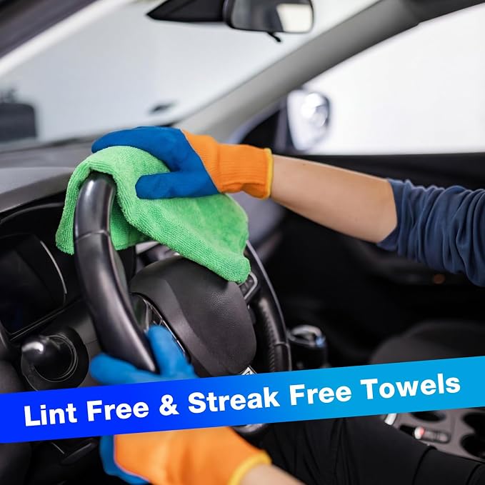 Nuenen Cleaning Cloths for Cars 16 x 16 Inch Ultra Absorbent Towels Drying - Image 5