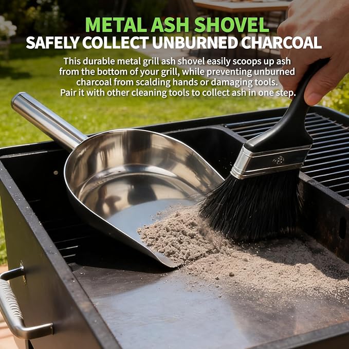 Grill Ash Cleaning Pellet 4-Piece Kit（Metal Material Durability） Includes Wire - Image 4