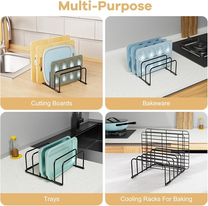 Cutting Board Organizer, Cutting Board Holder Rack Baking Cookie Pan Sheets - Image 5