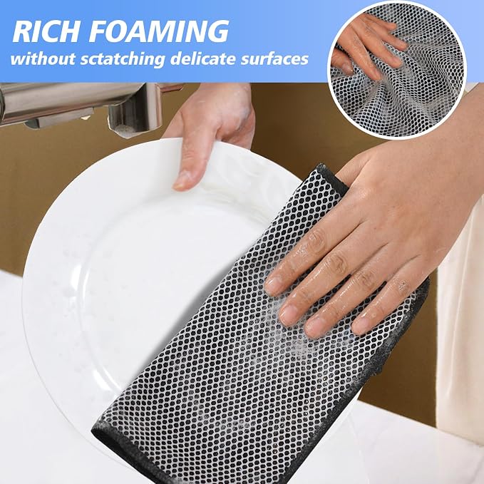 KinHwa Kitchen Washcloths for Dishes Absorbent Microfiber Dish Cloths Quick Dry - Image 7