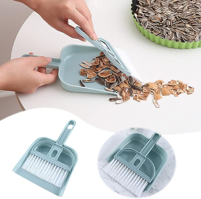 Mini Dustpan and Brush Set, Household Lightweight Portable Dust Pan - Image 4
