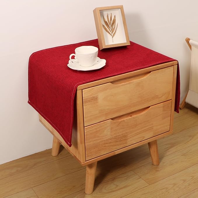 Small Bedside Tablecloth Table Dustcover End Tabletop Home Decoration Fabric by Tablecloth