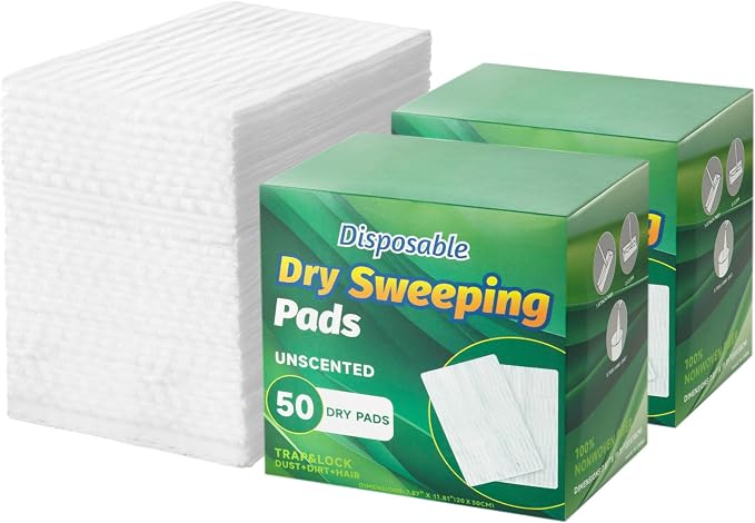Dry Sweeping Cloths Mop Refills Disposable Sweeping Cloths Floor Dust Refills by PEACHICHA