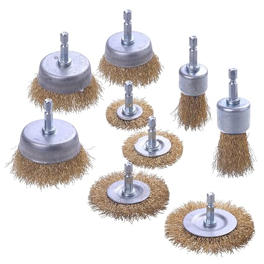 Wire Brush for Drill, 1/4 Inch Hex Shank, Drill Wire Brush for Cleaning Rust by WENORA