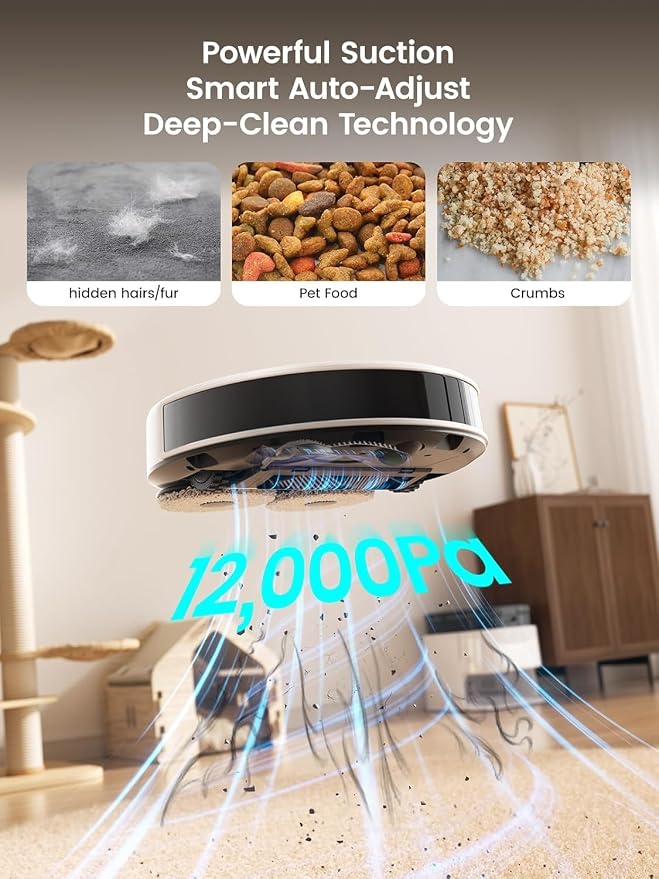 Lefant Robot Vacuum, M3 Robot Vacuum and Mop, 10000Pa Suction, Anti-Tangle - Image 2