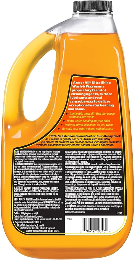 Armor All Car Wash Kit, Includes Car Wash Soap, Wash Mitt & Microfiber Towel - Image 2