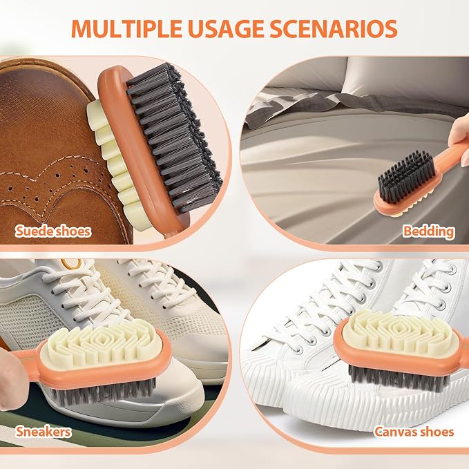 2 in 1 Suede Shoe Brush, Soft Bristle Cleaning Brush - Image 3