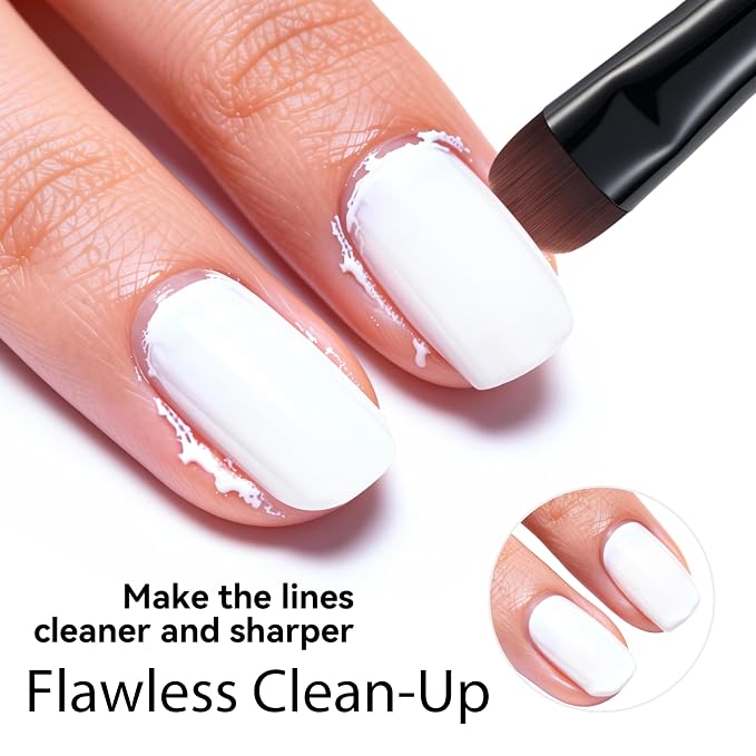 Nail Brush for French Tips & Cleaning Gel Polish- Precision Thin Brush for - Image 3