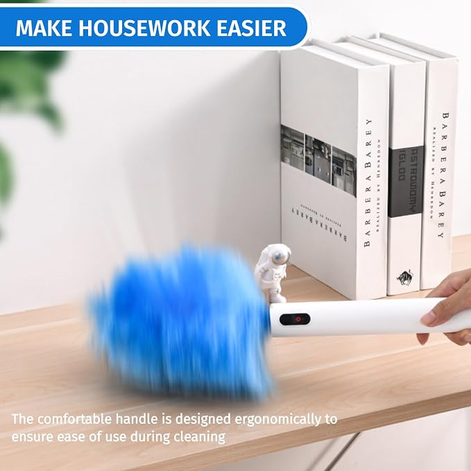 Electric Duster Brush, Rechargeable 360° Spin Electric Feather Duster Cleaner - Image 7