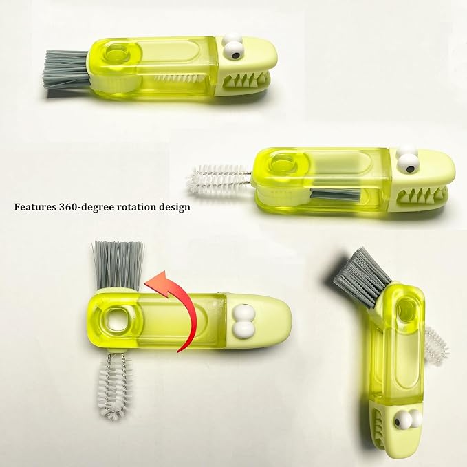 3Pcs 4-in-1 Bottle Cleaning Brush Set, Cup Lid Cleaner and 3pcs Tube Brush Kit - Image 4