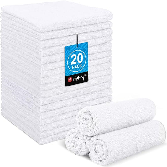 Orighty Washcloths, 20 Pack Microfiber Face Towels, Highly Absorbent and Soft by AllRightinOrighty