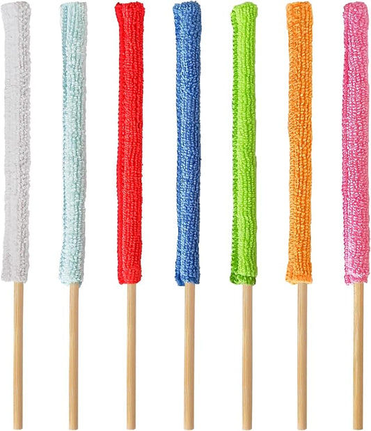 28Pcs Microfiber Detail Duster Sticks Crevice Cleaning Tool, Mini Duster by Nufiwra