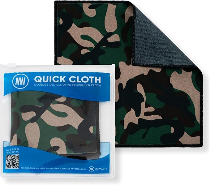 Quick Cloth Microfiber Glasses Cleaning Cloths – 8x8, 1 Pack by MicrofiberWholesale