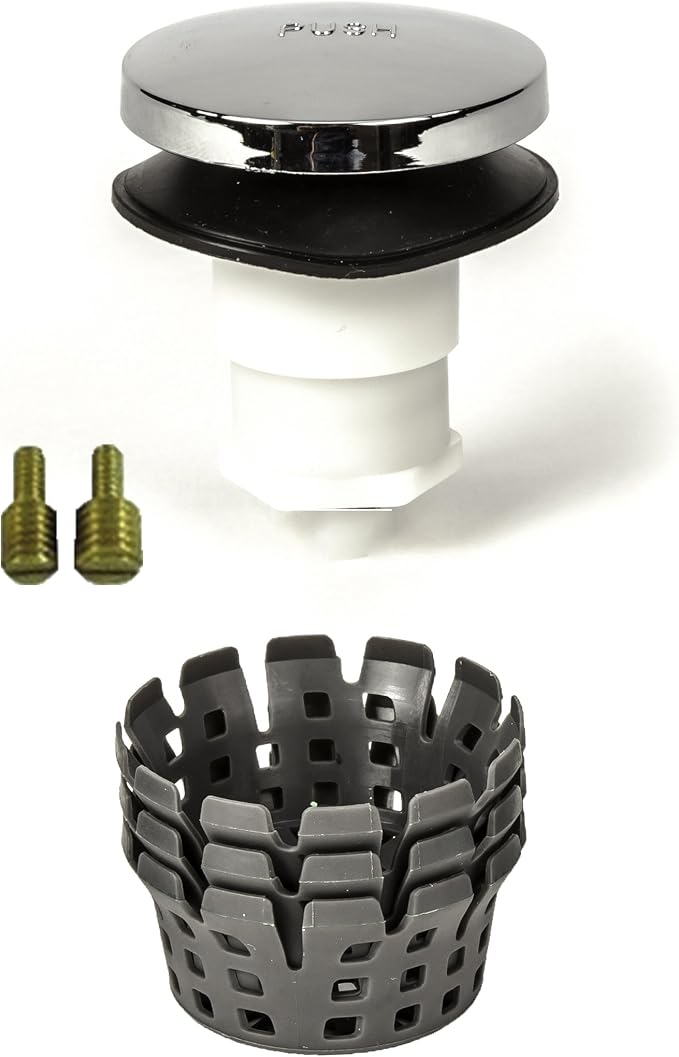 Universal Toe Touch Bath Tub/Bathtub Drain Stopper Includes 3/8" and 5/16" by PermaFLOW