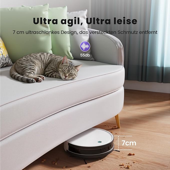OKP Robot Vacuum Cleaner K5B, Super Thin, Powerful Suction, Cleaning Schedules - Image 5