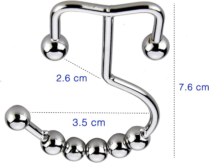 2lbDepot Shower Curtain Rings Hooks - Image 3