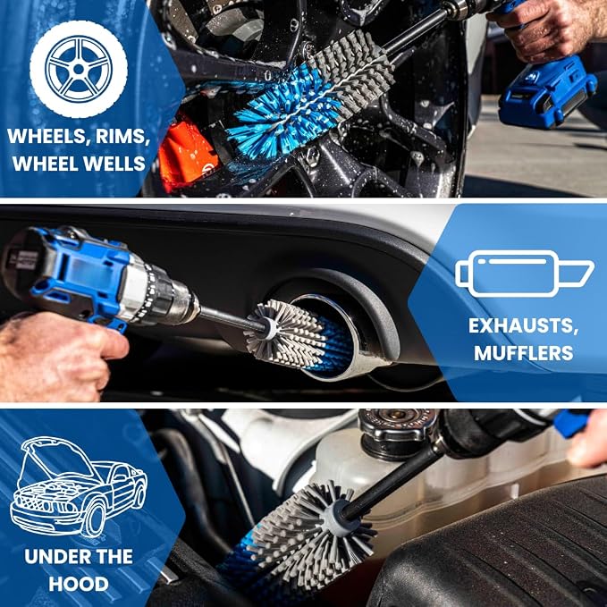 Long Reach Drill Brush Attachment, All Purpose - Image 3