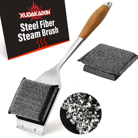 Bristle-Free Grill Brush with Replacement Head. Ultra Safe & Efficient Cleaner by XUDAKAIXIN