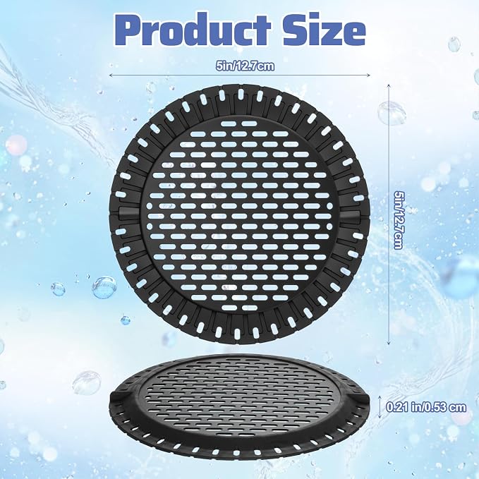 Shower Drain Hair Catcher/Strainer/Cover/Filter/Trap, Weighted Metal Hair Trap - Image 2