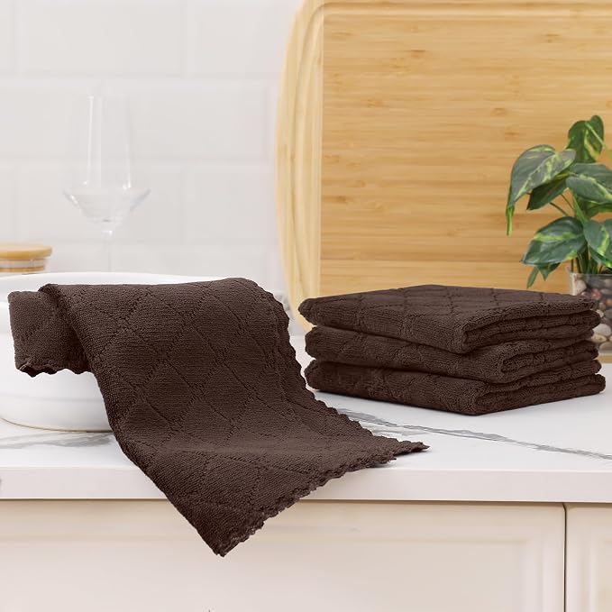 Homaxy 12 Pack Dish Towels for Kitchen, Super Soft and Absorbent Coral Velvet - Image 6