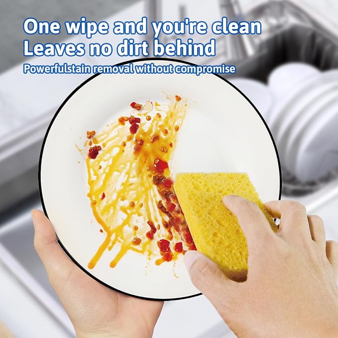 6 PCS Multi-Use Cellulose Kitchen Sponges Compressed Cellulose Sponges - Image 6