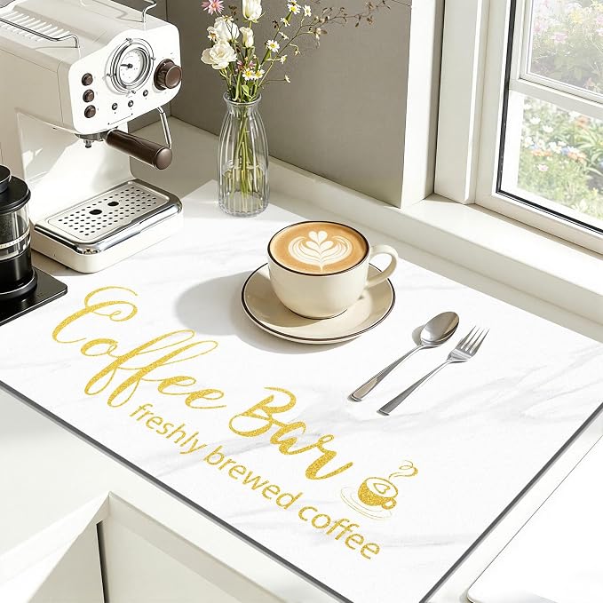 Findosom Dish Drying Mat, Cuttable Drying Mat by Findosom