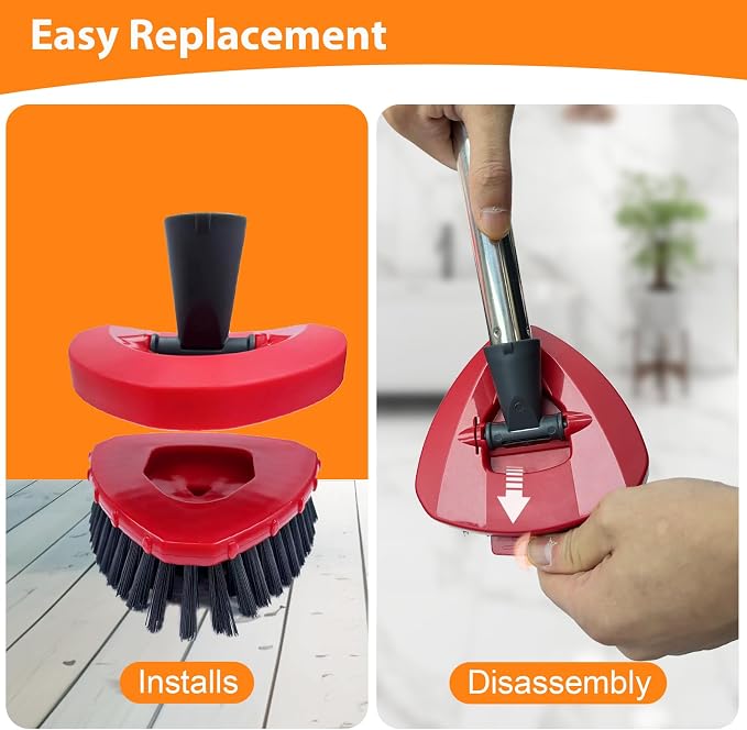 Upgraded Spin Mop Replace Scrub Mop Brush Compatible - Image 4