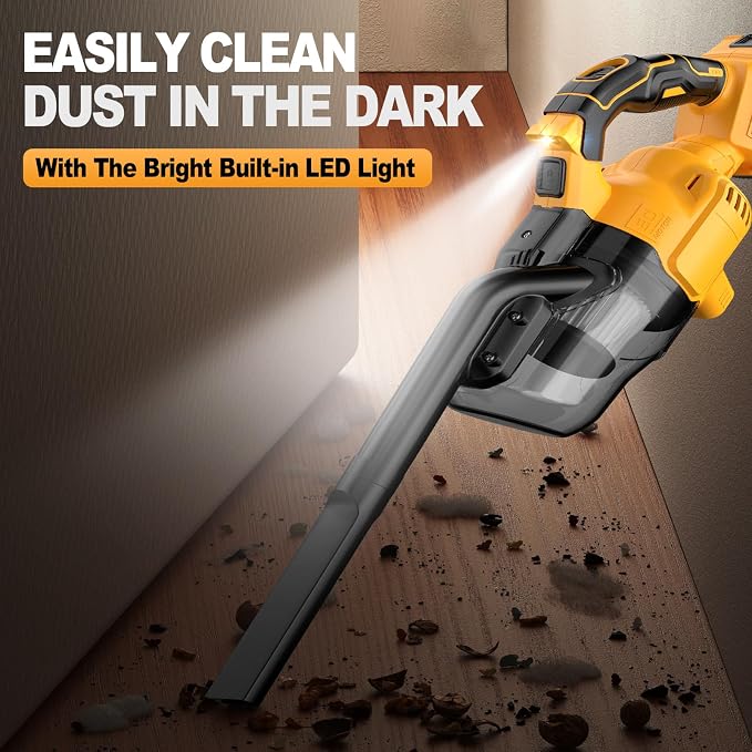 Cordless Vacuum for Dewalt 20V Battery, Portable Handheld Vacuum Cleaner - Image 5