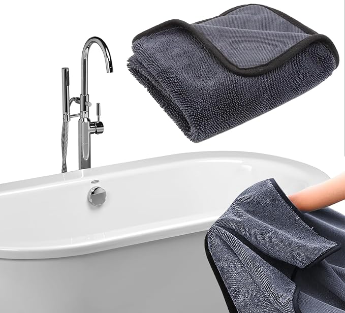 Shiny Cleaning Cloths, Shower Doors Drying Towels, 16 * 24in Streak Free Glass - Image 9