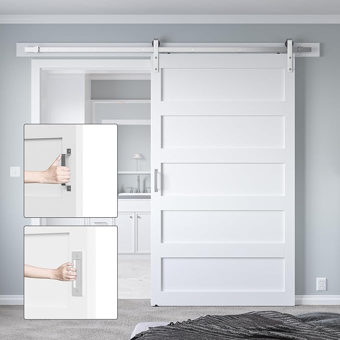 48in x 96in White Sliding Barn Door - Image 6