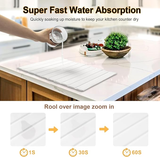 Large Stone Drying Mat for Kitchen Counter - Image 4