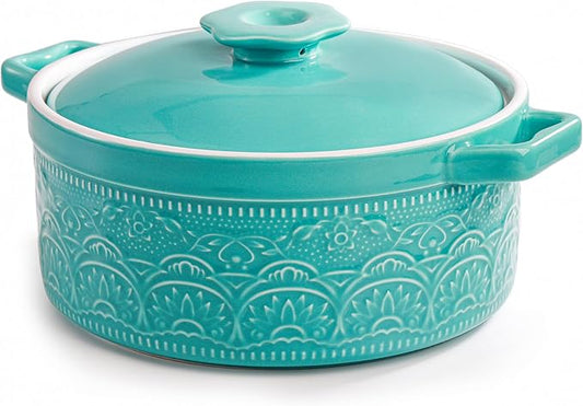 Elsjoy 2 Quart Round Ceramic Casserole Dish by Elsjoy