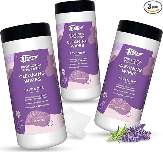 Probiotic Cleaning Wipes with Lavender Essential Oil, Microcleans Surfaces by SCDProbiotics