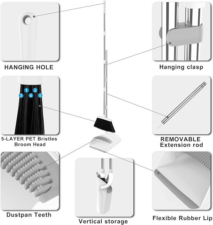 Broom and Dustpan Set, Broom Dustpan Combo Set - Image 6