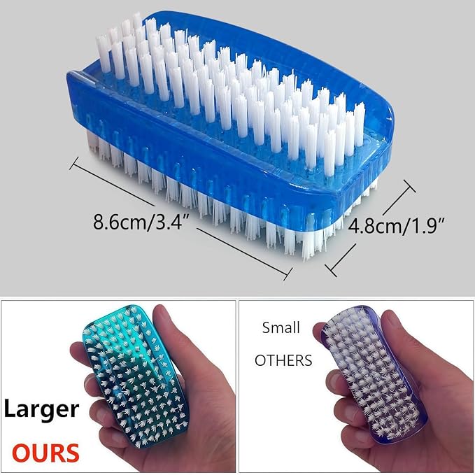 Nail Brush for Cleaning Fingernails Two Sided Fingernail Scrub Brush Soft Stiff - Image 3