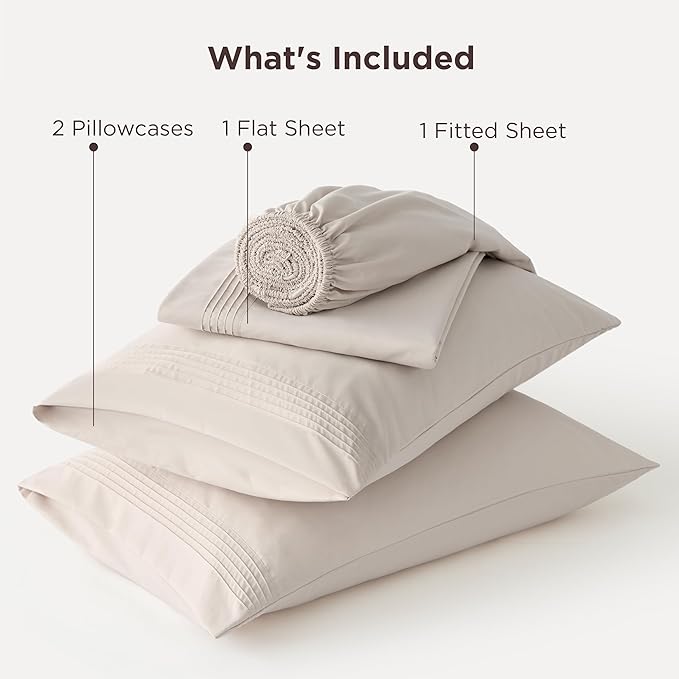 Bedsure Deep Pocket Full Size Bed Sheets Set - Fits Mattresses Up to 21 Inches Thick - 4 Piece GentleSoft Bed Sheets, Moisture Wicking, Soft & Cooling Bedsheet & Pillowcases, Easy & Secure Fit, Linen
